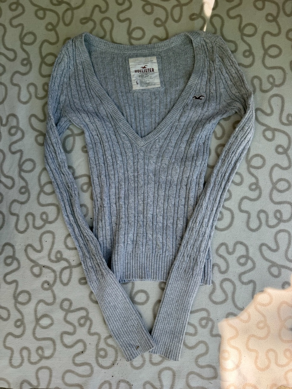 Vintage Y2K Hollister Cable Knit Rabbit Hair Long Sleeve